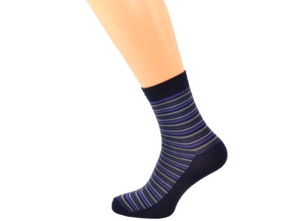 damske ponozky stretch prouzek tmave tmave modra