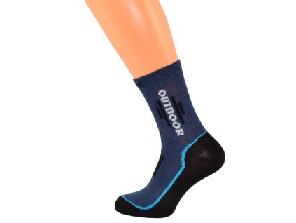 sportovni ponozky outdoor tmavy jeans cerna