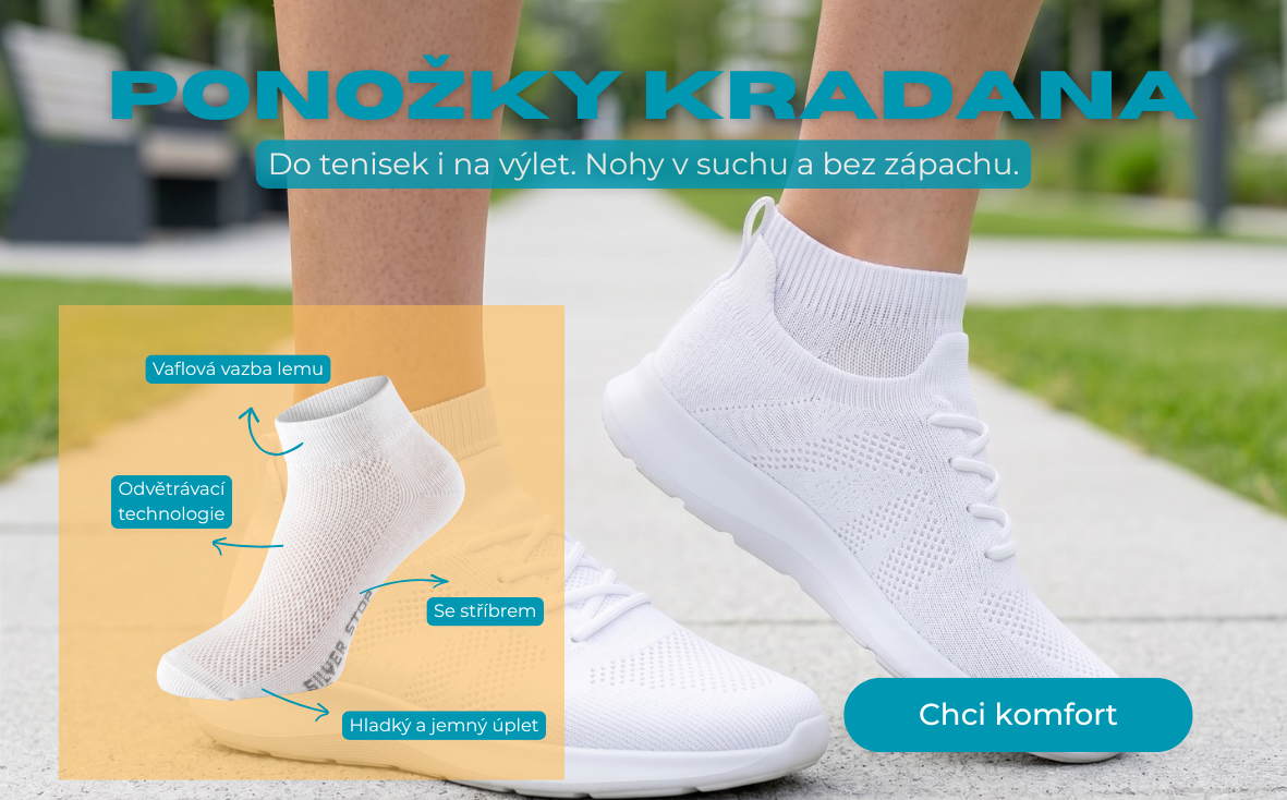Kotníkové ponožky se stříbrem Kradana