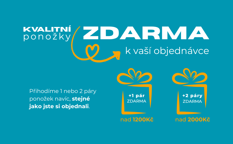 Ponožky zdarma k objednávkám nad 1000Kč