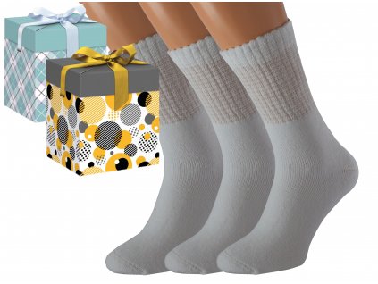 Dárkové balení 3 párů zdravotních ponožek RELAX