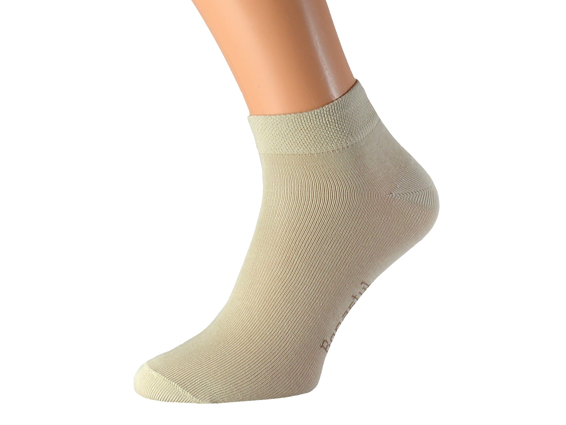 Kotníkové bavlněné ponožky OBI KUKS Barva: Béžové, Velikost: EUR 43-46 (UK 9-11)