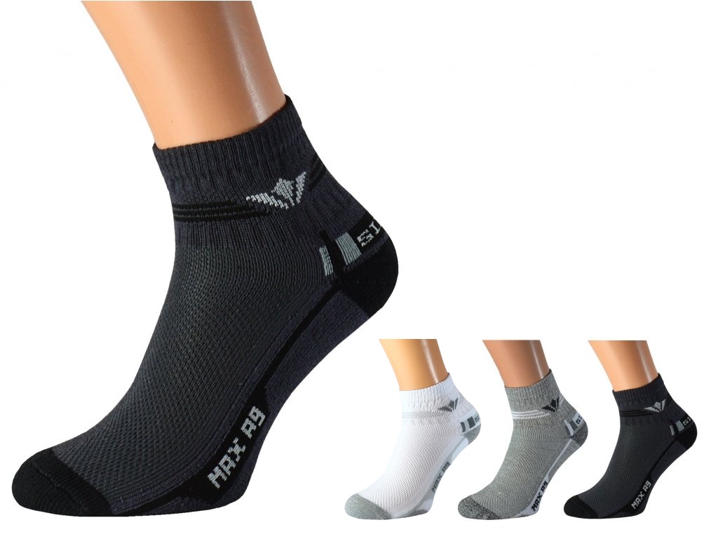 Pracovní ponožky se stříbrem Krasito Barva: Bílá se světle šedým, Velikost: EUR 46-48 (UK 11-12)