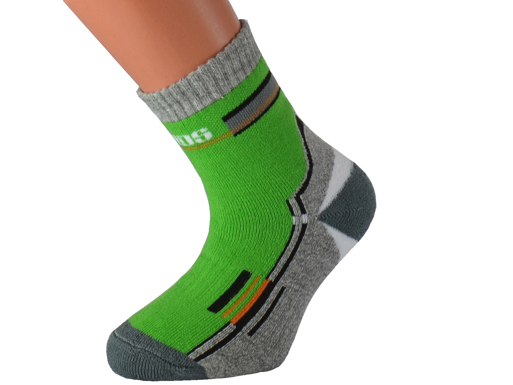 Dětské froté ponožky TREKID KUKS Barva: Zelené, Velikost: EUR 32-35 (UK 13-3)