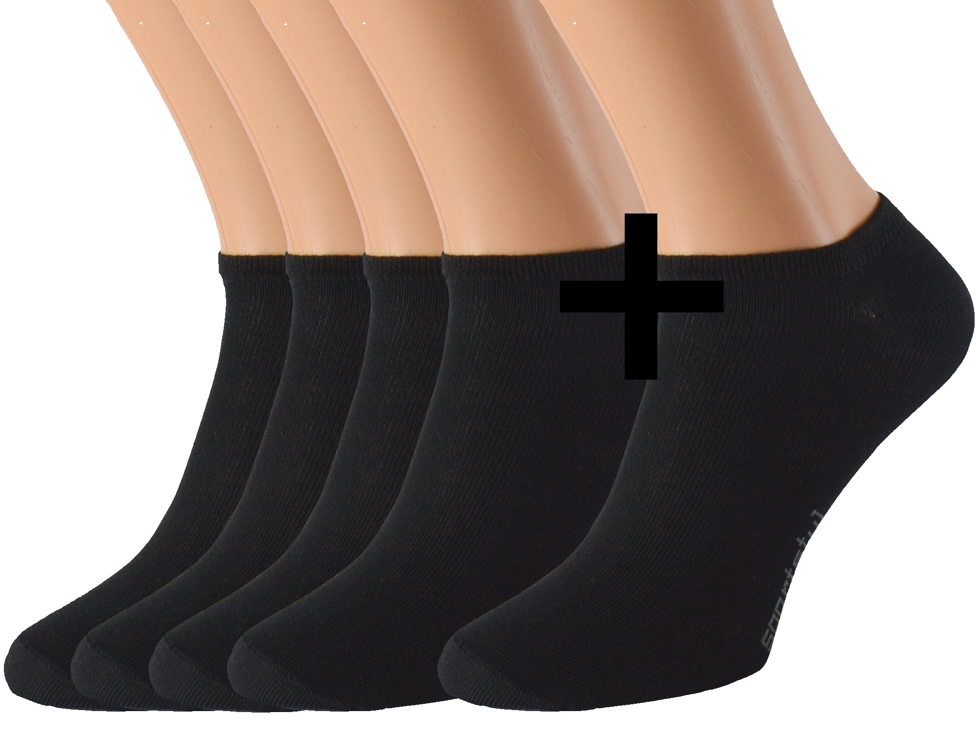 Kotníkové ponožky KRAOBI 5 párů KUKS Barva: Černé, Velikost: EUR 39-42 (UK 6-8)