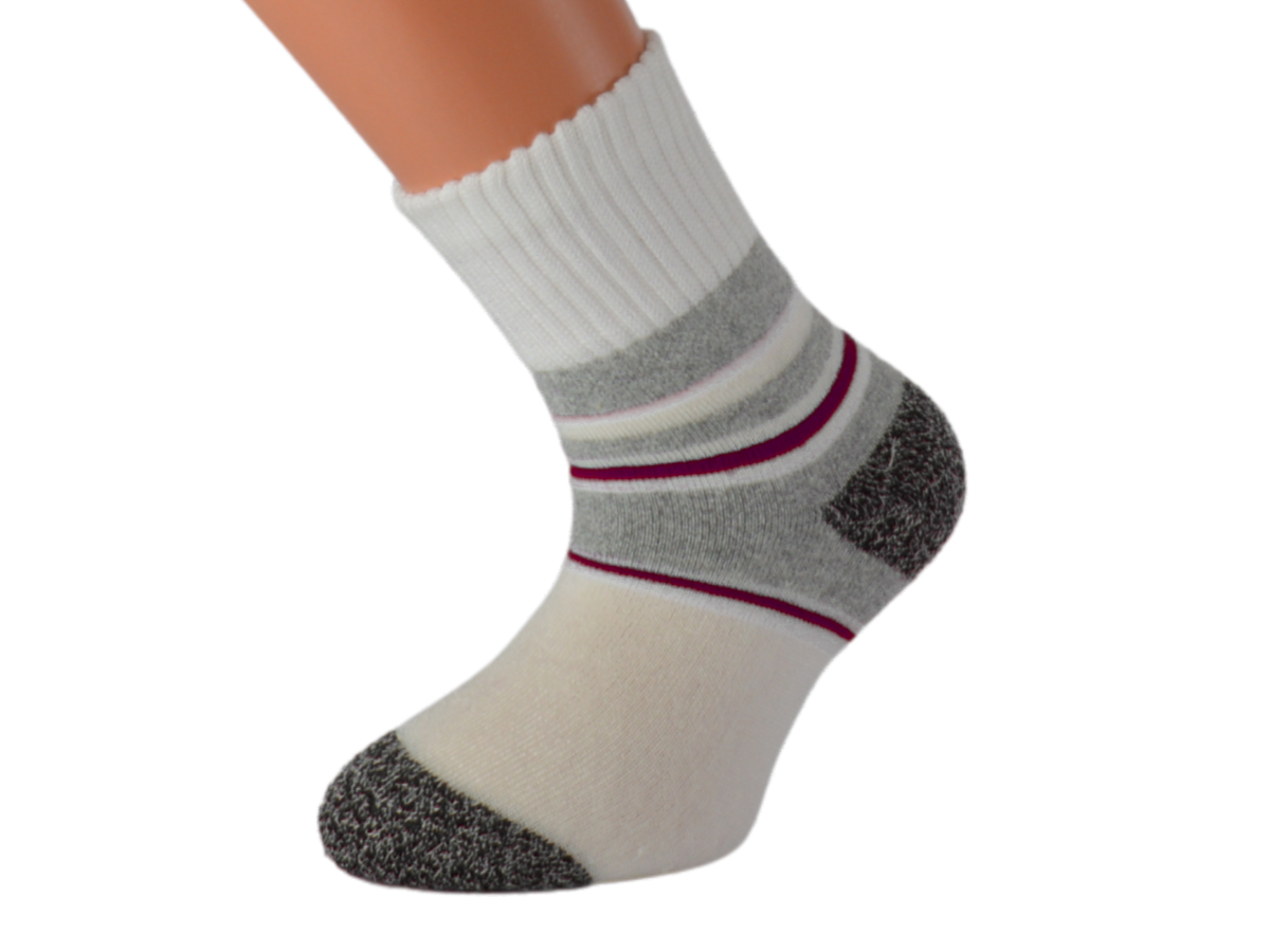 Dětské froté ponožky KOSÍK Barva: Bílo šedé, Velikost: EUR 22-25 (UK 5,5-8)