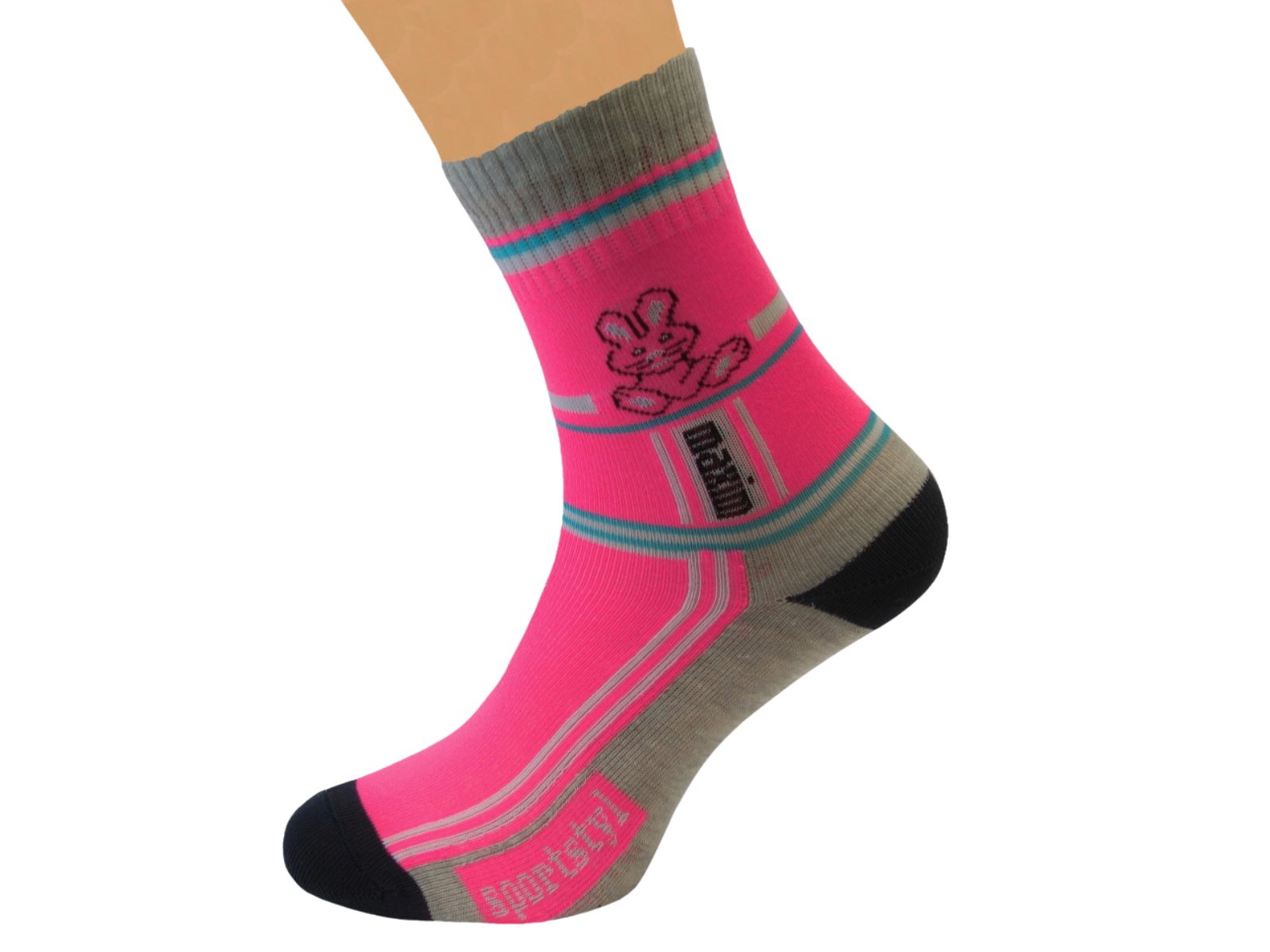 Dětské reflexní ponožky REX Barva: Růžové, Velikost: EUR 27-30 (UK 9-11,5)