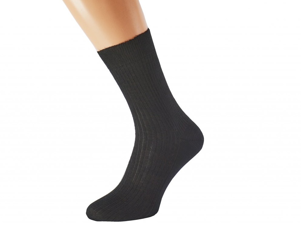 Zdravotní merino ponožky bez lemu LUKÁŠ KUKS Barva: Černé, Velikost: EUR 39-41 (UK 6-7)