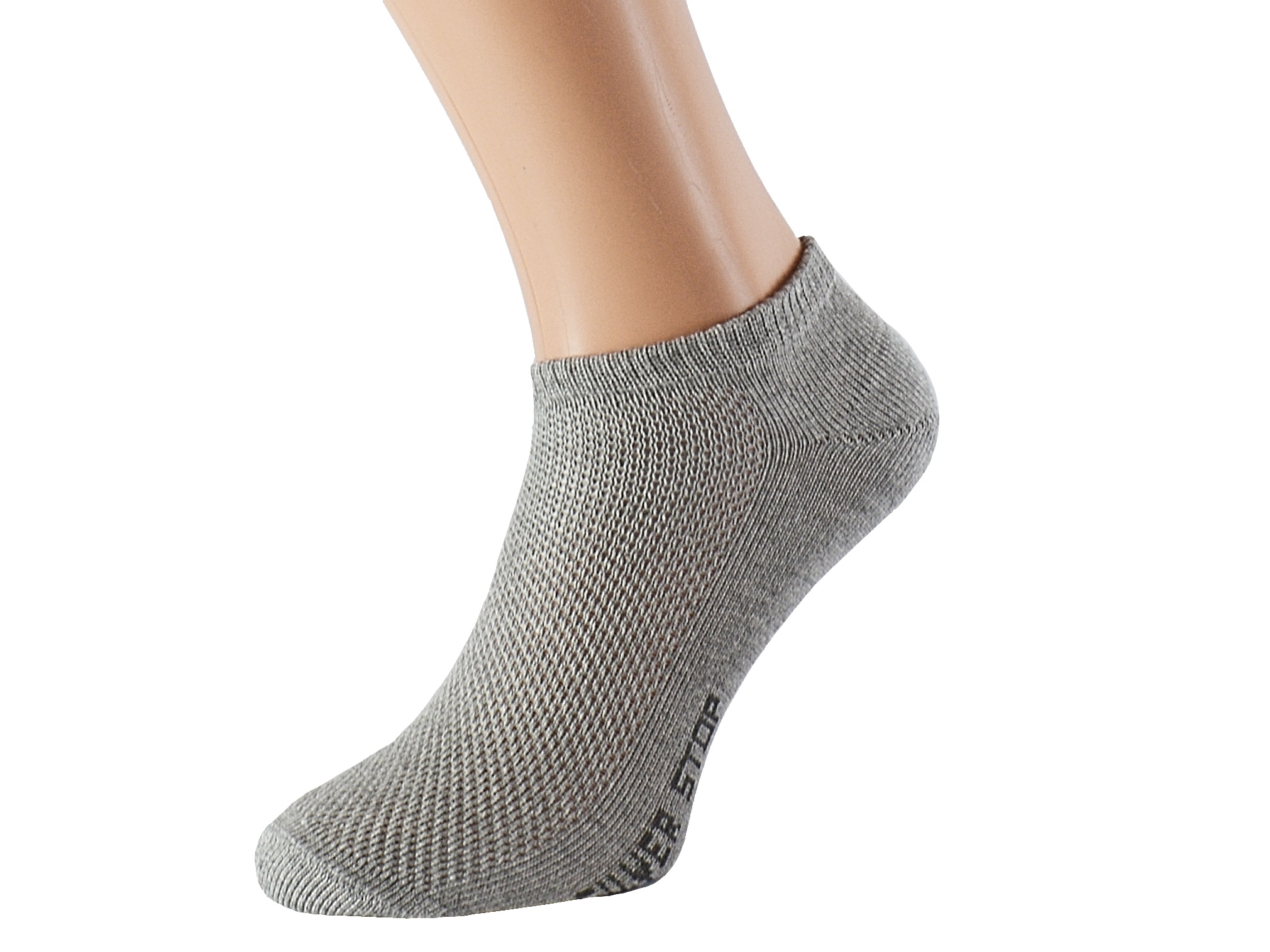 Kotníkové ponožky se stříbrem FIT KUKS Barva: Světle šedé, Velikost: EUR 36-38 (UK 4-5)