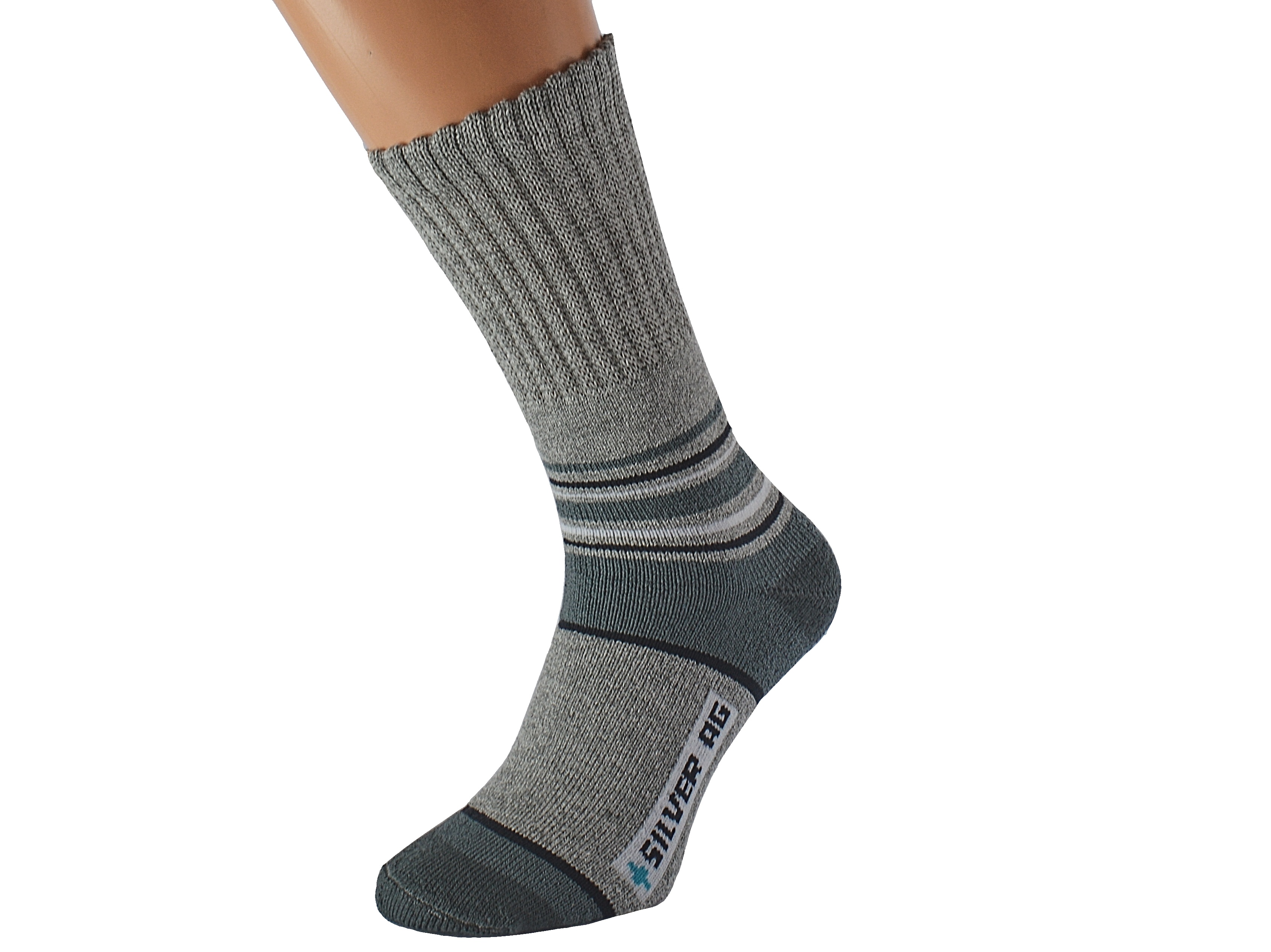 Zdravotní bavlněné ponožky HANUŠ KUKS Barva: Světle šedé, Velikost: EUR 39-41 (UK 6-7)
