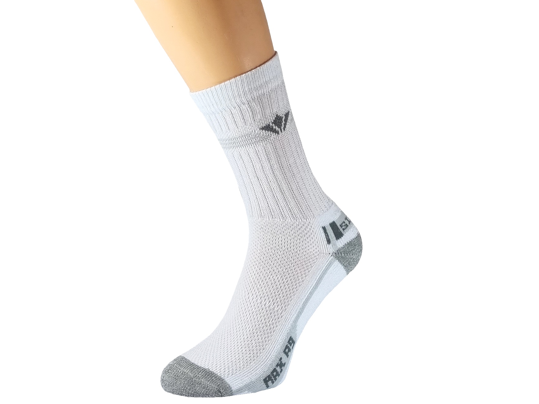 Froté ponožky se stříbrem SITO KUKS Barva: Bílá se světle šedým, Velikost: EUR 41-42 (UK 7-8)
