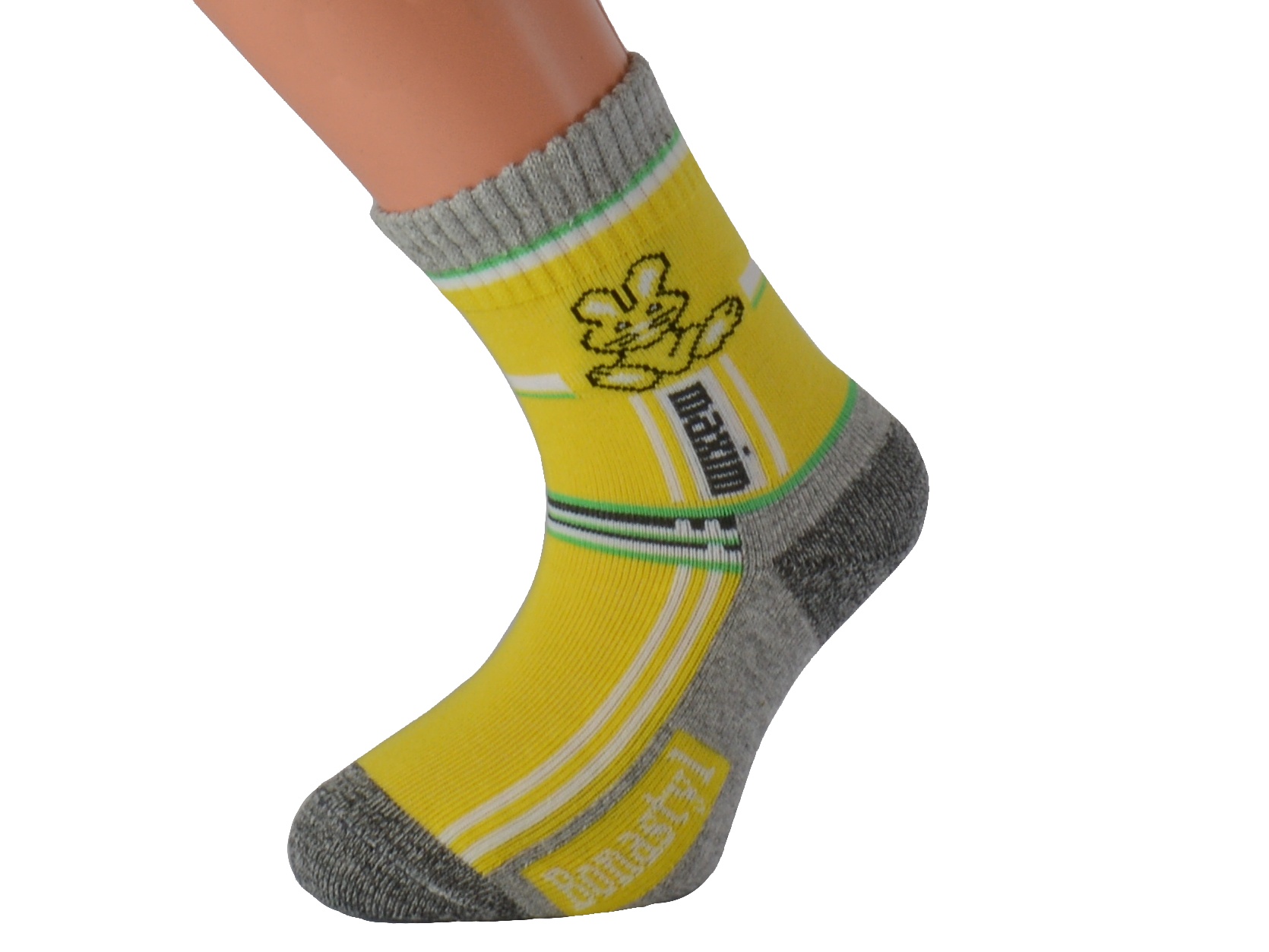Dětské antibakteriální ponožky FELIX KUKS Barva: Žluté, Velikost: EUR 32-35 (UK 13-3)
