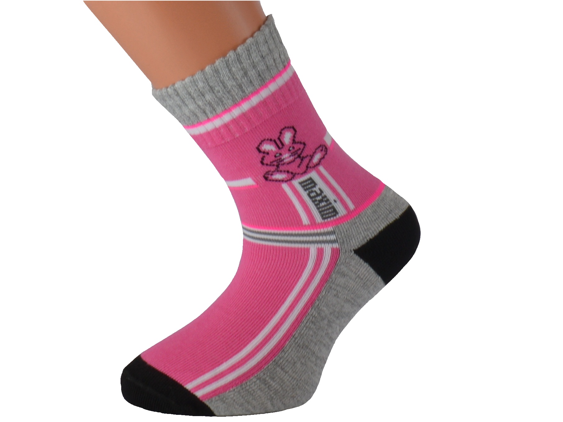 Dětské antibakteriální ponožky FELIX KUKS Barva: Růžové, Velikost: EUR 27-30 (UK 9-11,5)