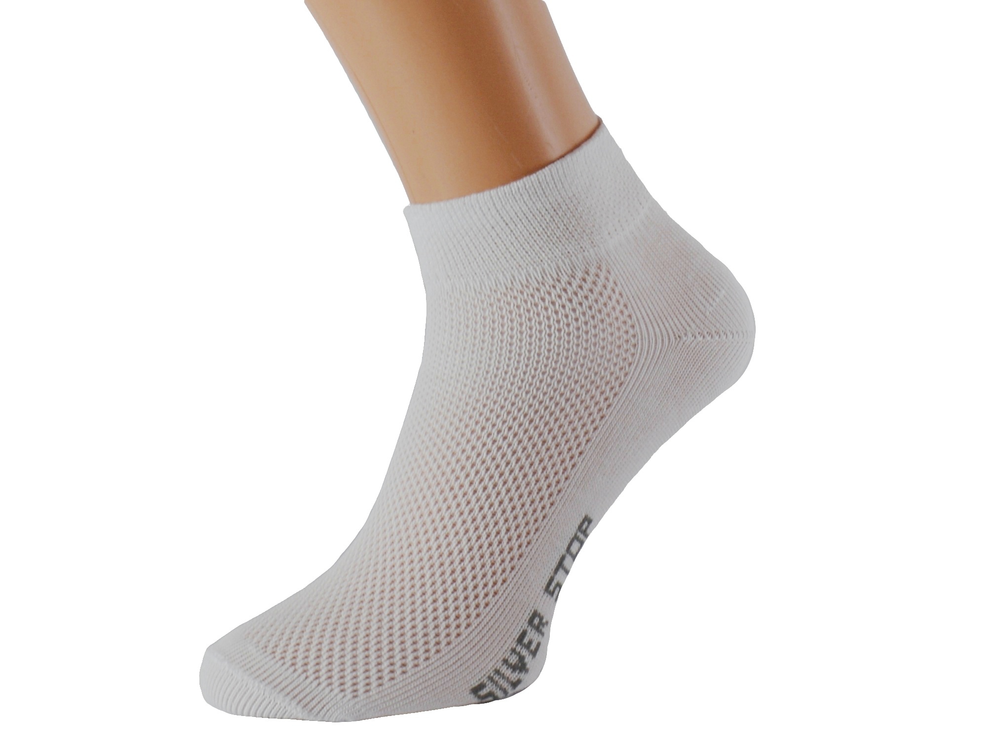 Kotníkové ponožky se stříbrem KRADANA KUKS Barva: Bílé, Velikost: EUR 39-41 (UK 6-7)