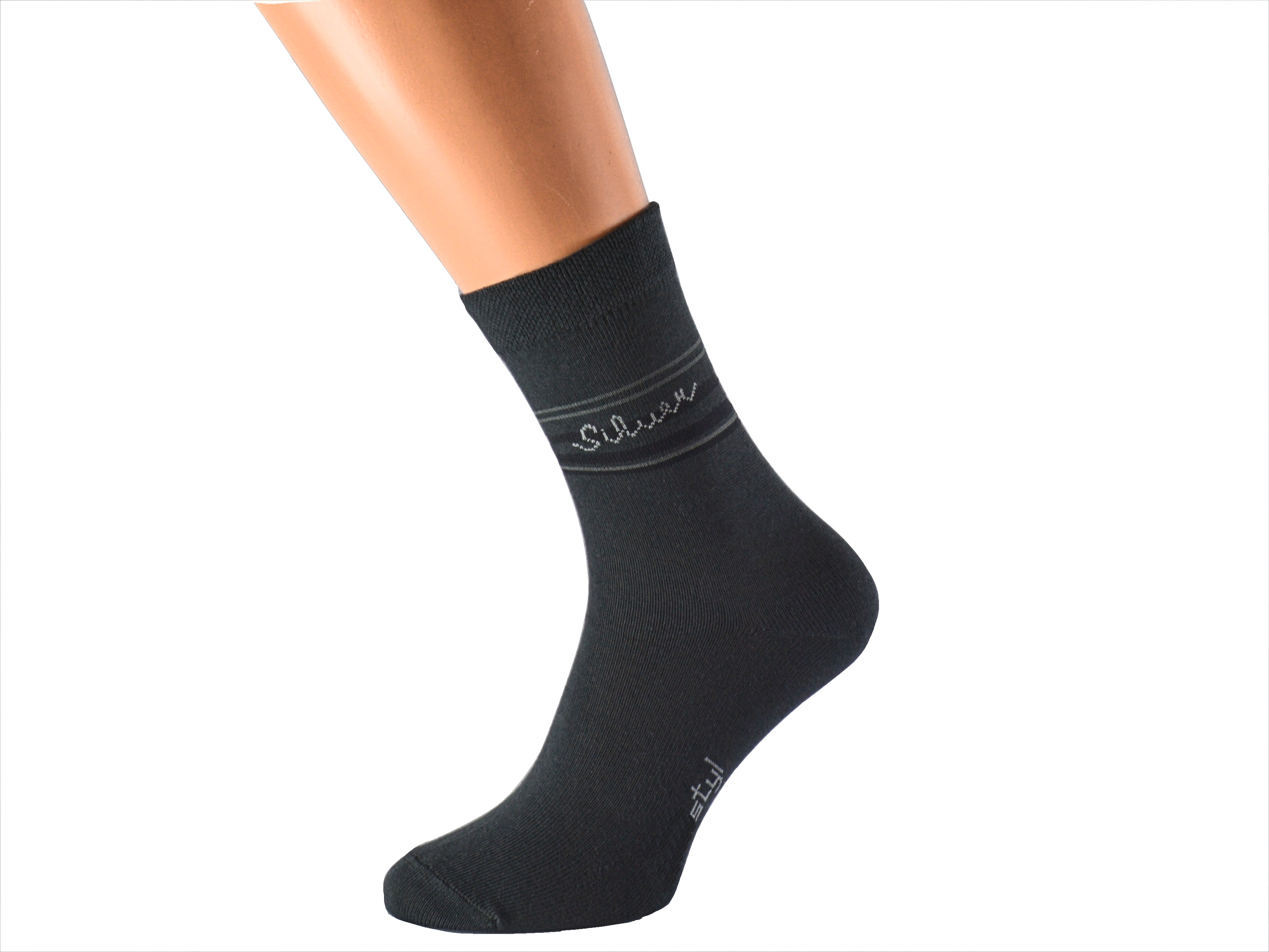 Ponožky se stříbrem proti pocení SILVER KUKS Barva: Tmavě šedé, Velikost: EUR 41-42 (UK 7-8)