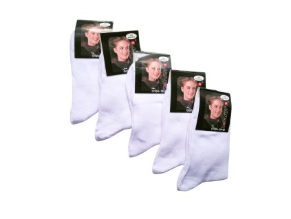Dámské bílé ponožky - 5 párů