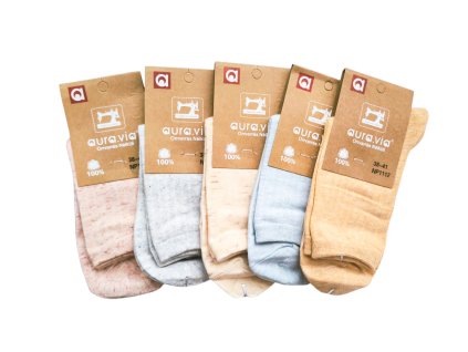Dámské bavlněné ponožky - Pastel - sada 5 párů