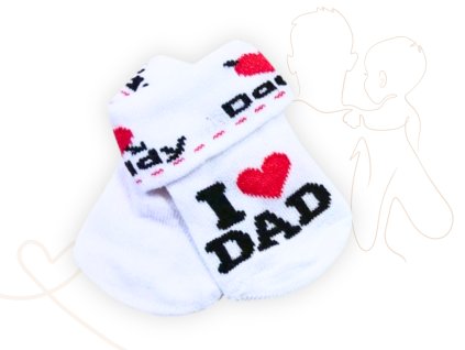 I love dad bílé ponožky