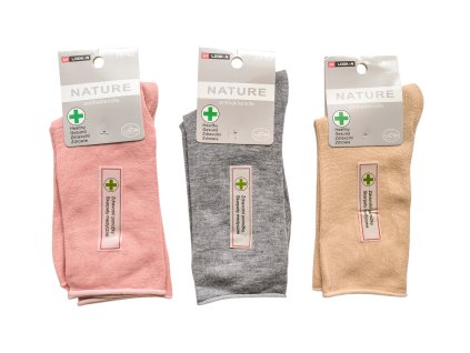 damske zdravotni ponozky s rulickovym lemem 3 pary sada