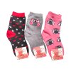 Dívčí zimní ponožky se sovou- sada 3 párů