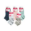 Dámské bavlněné kotníkové ponožky -pastelové- 3 páry