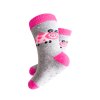 Dívčí protiskluzové ponožky - jednorožci - 3 páry | Teplé zimní