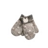 Kojenecké vlněné palcové rukavice se šnůrou -šedá