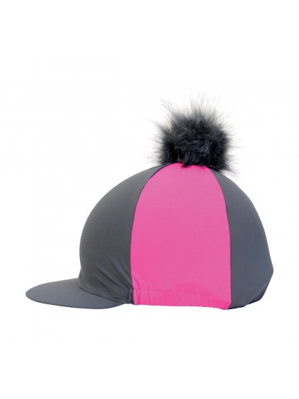 PR 30646 Hy Equestrian Hat Cover with Faux Fur Pom Pom 03