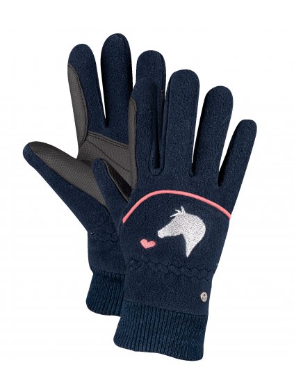 Dětské zimní jezdecké fleecové rukavice Lucky Giselle ELT