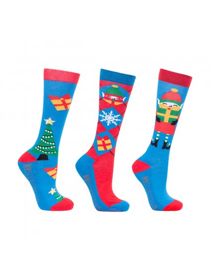 PR 36918 Hy Equestrian Jolly Elves Socks 01