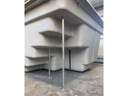 PLATINUM 1000 sada ocelových bazénových podpěr a nastavitelných výztuh stupňů (22 ks)