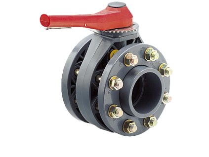 Klapkový uzávěr s přírubami D90 PN10