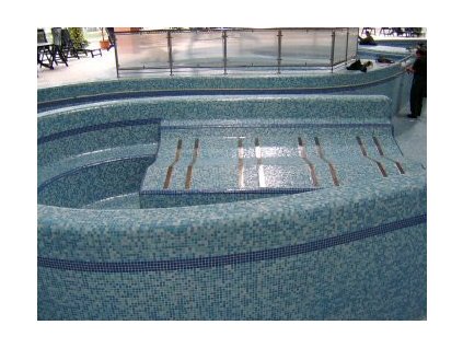 Hydromasážní lehátko, AISI304, šířka 2 x 60 mm