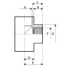 T-kus, zúžený D63 x 1/2" PN10