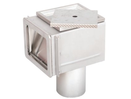 Rozsdamentes acél szkimmer -M- AISI 316 2" külső menetes fóliákhoz