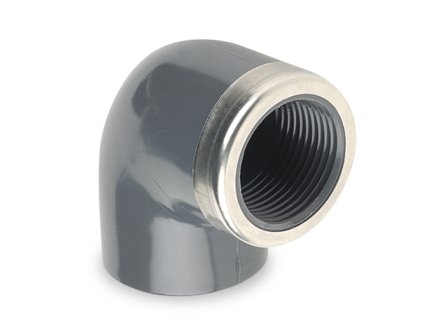 Könyök BM, fémgyűrűvel 90- D32x1" PN16