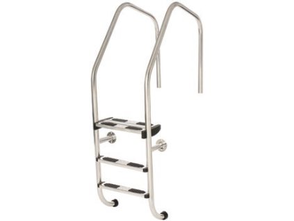 Létra, extra nagy sugárral, 4 lépcsős AISI316