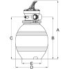 Medenceszűrő Basic d300mm 4m3/h Top 1 1/2"