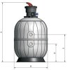 Medenceszűrő Aquarius top d620 14m3/h 1 1/2"