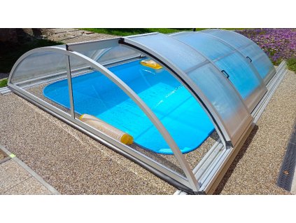 Bogenüberdachung für den Pool 5x3 (320x540) PRAKTIK klar PK4 Polycarbonat