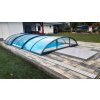 Bogenüberdachung für den Pool 7,3x3,3 (340x740) PRAKTIK klar PK4 Polycarbonat