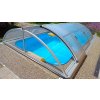 Bogenüberdachung für den Pool 8.3x3.6 (380x850) PRAKTIK klar PK4 Polycarbonat