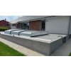 Niedrige Überdachung DIAMANT für 8x3.6 Pool (360x850)