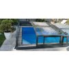 Niedrige Überdachung DIAMANT für 5x3 (320x540) Pool klar PK4 Polycarbonat