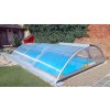 Bogenüberdachung für den Pool 7x3.6 (360x740) PRAKTIK klar PK4 Polycarbonat