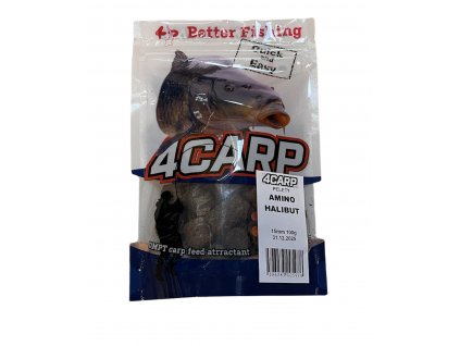 4Carp Pelety Amino Halibut s dírkou 100g (Velikost 15mm)