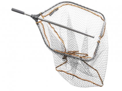 savage gear podberak pro folding rubber large mesh landing net l