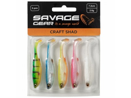 savage gear gumova nastraha craft shad dark water mix 5 ks