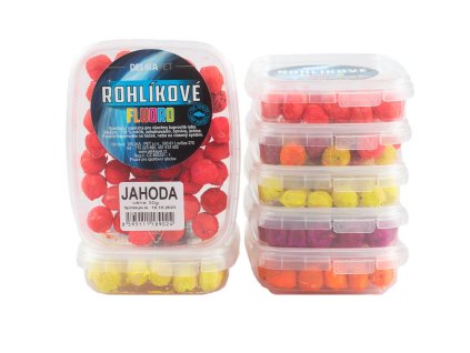 Rohlikové boilies DELIKAPET FLUORO 30 g průměr 12mm (Příchutě Amur)