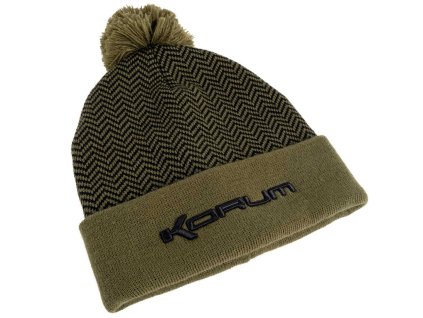 korum cepice thermal beanie hat black olive